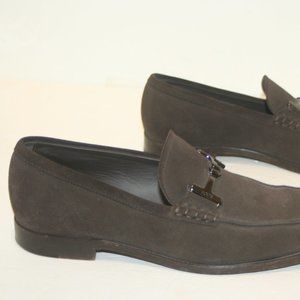 Tod's Dark Brown Suede Leather Loafers Made in Italy. Mens 8.5 M
